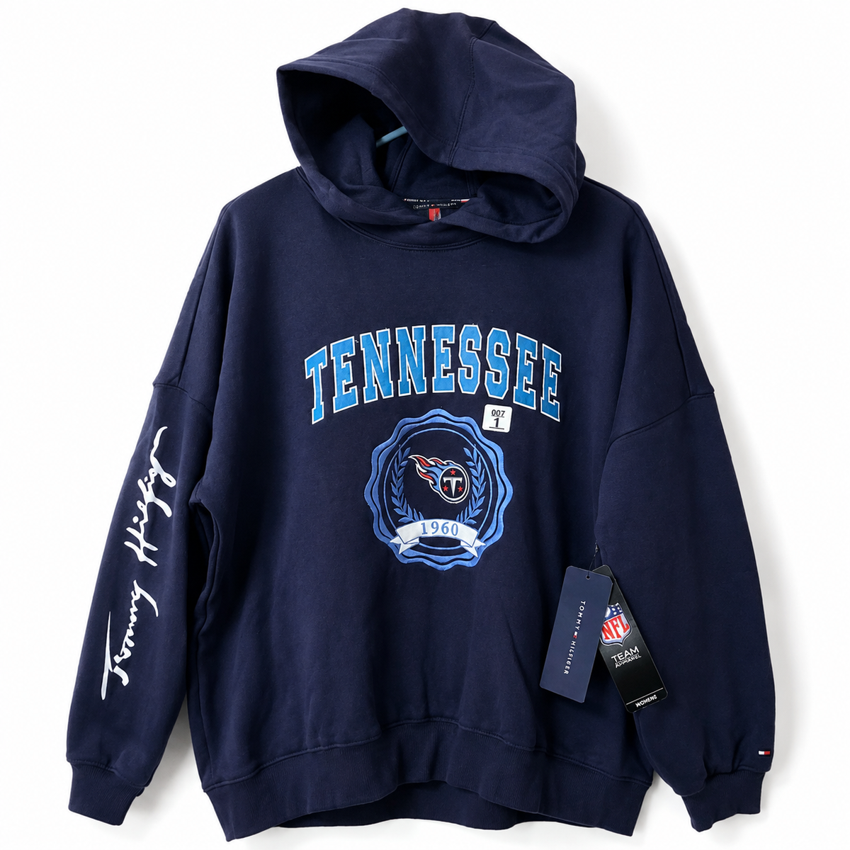 Tommy Hilfiger Tennessee Titans NFL Crest Pullover Hoodie – Navy