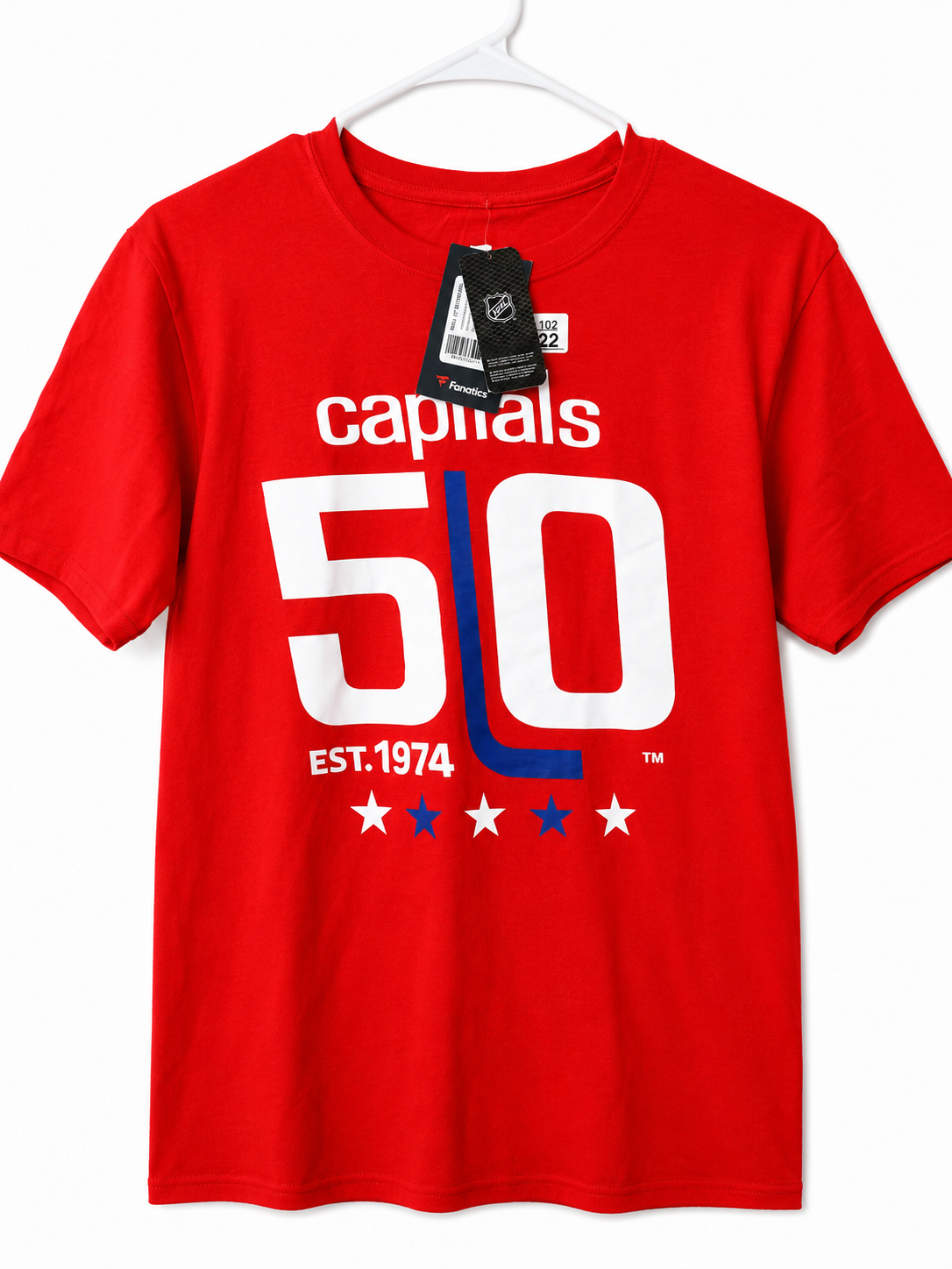 Washington Capitals 50th Anniversary Fanatics T-Shirt – Red