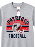 New England Patriots NFL Team Apparel Graphic T-Shirt – Gray