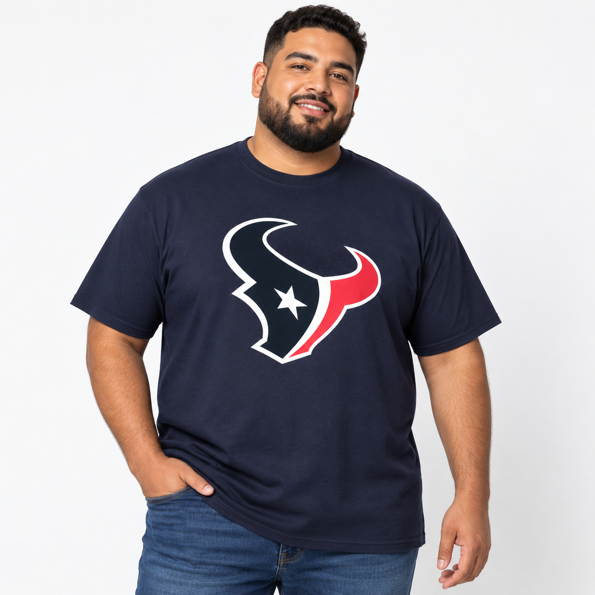 Fanatics Houston Texans Men’s Big & Tall Primary Logo T-Shirt – Navy – Size 2XLT