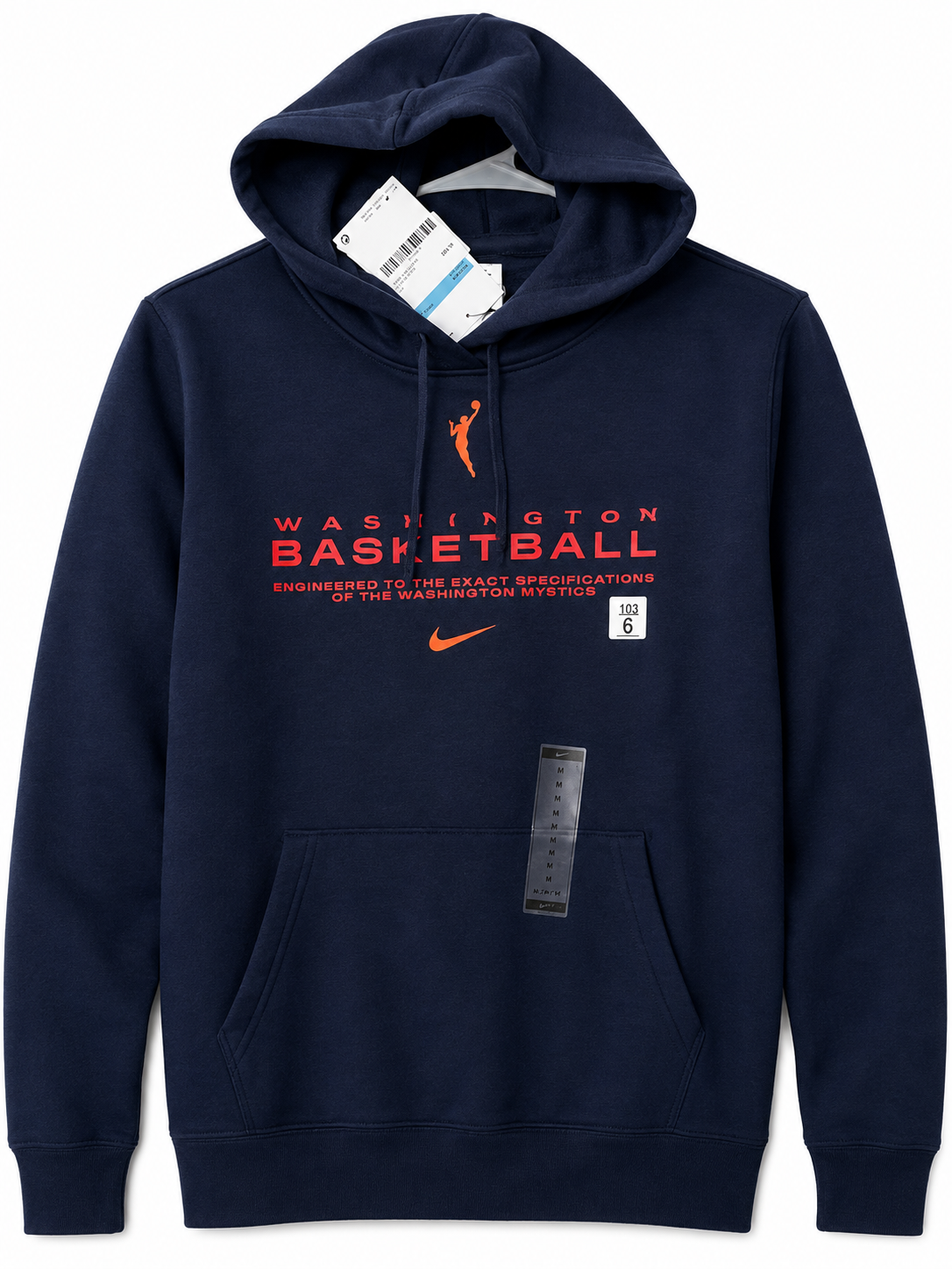 Nike Washington Mystics WNBA Washington Basketball Pullover Hoodie – Navy