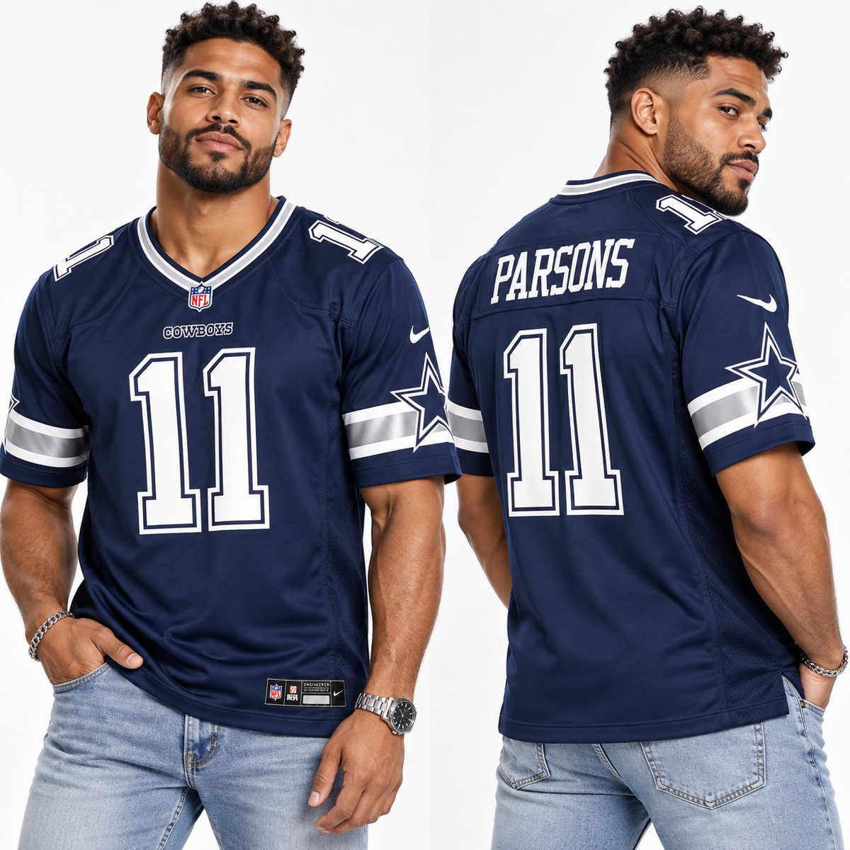 Nike Dallas Cowboys Micah Parsons #11 Men’s NFL Game Jersey – Navy – Size Large