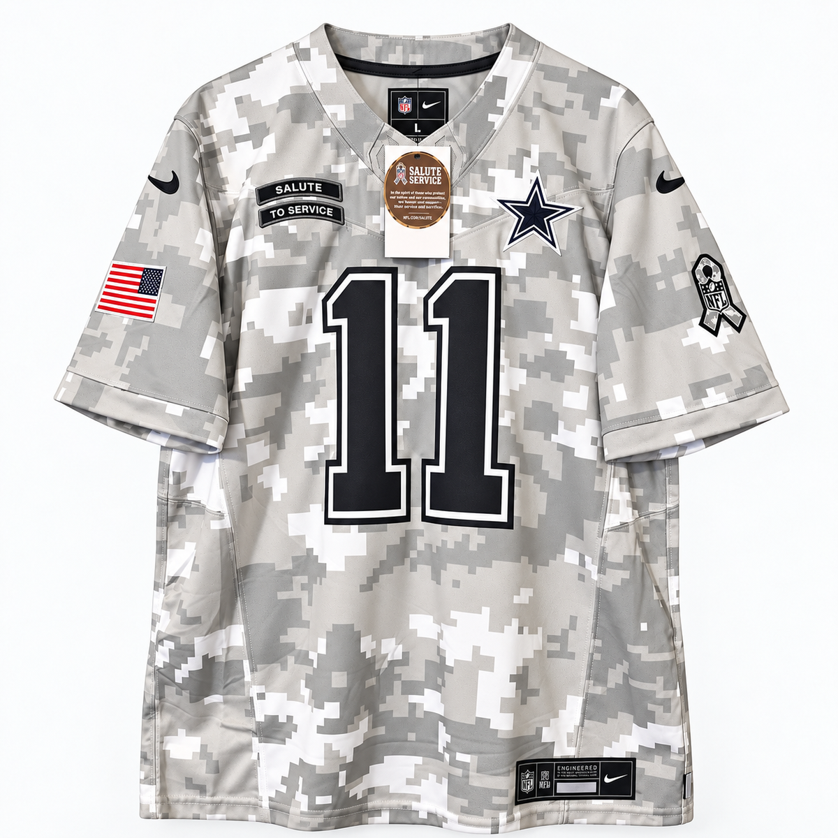 Nike Dallas Cowboys Micah Parsons #11 2024 Salute to Service Limited Jersey – Arctic Camo