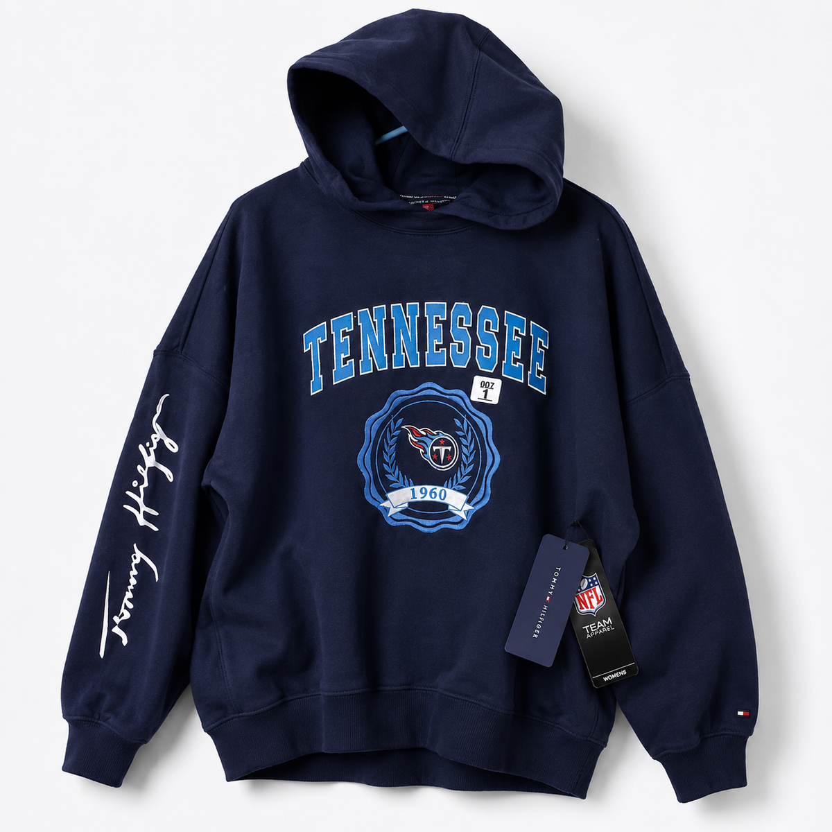 Tommy Hilfiger Tennessee Titans NFL Crest Pullover Hoodie – Navy