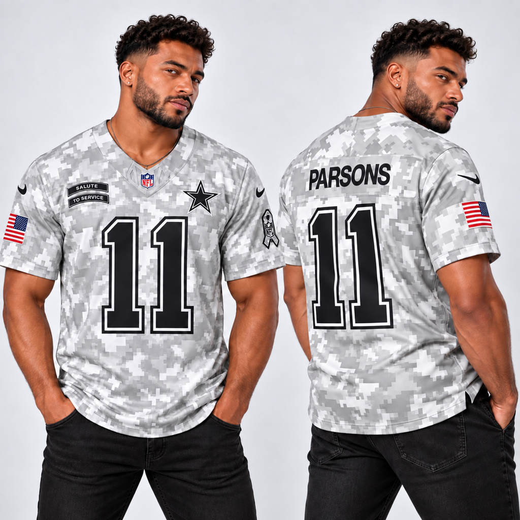 Nike Dallas Cowboys Micah Parsons #11 2024 Salute to Service Limited Jersey – Arctic Camo