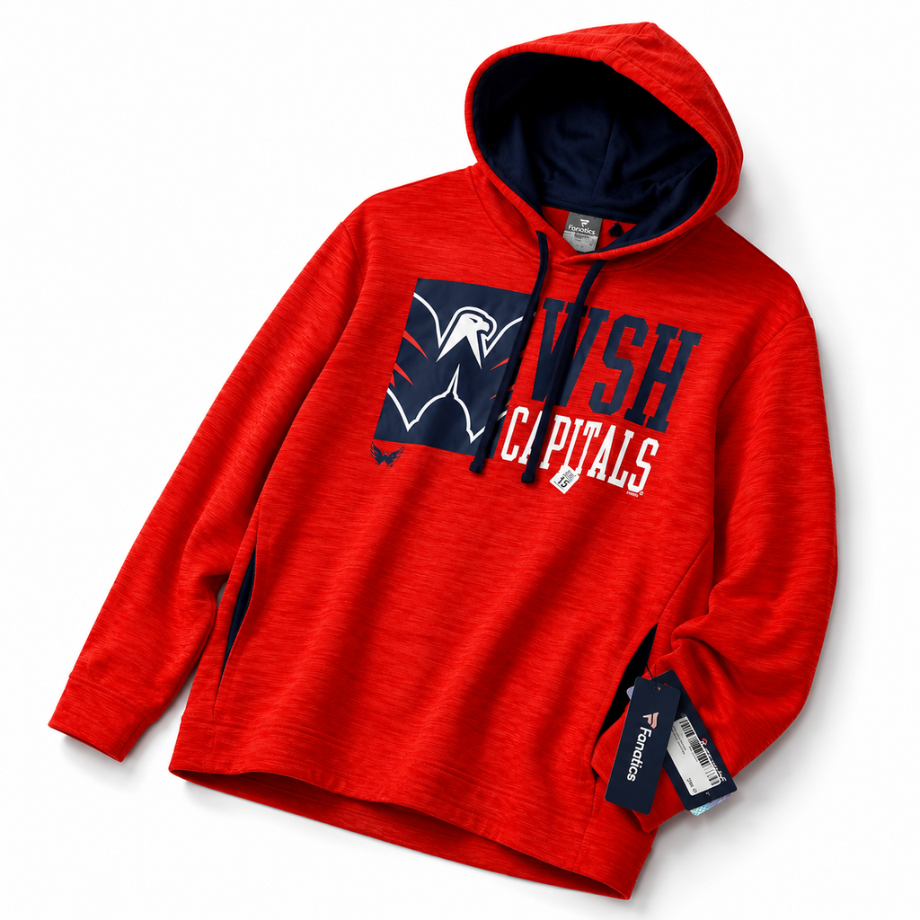 Fanatics Washington Capitals NHL Pullover Hoodie – Red/Navy