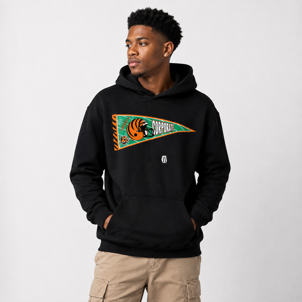 Cincinnati Bengals x Corporate x '47 Pennant Hoodie – Black