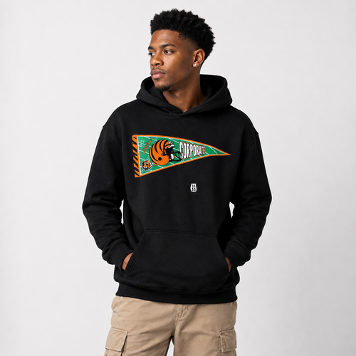 Cincinnati Bengals x Corporate x '47 Pennant Hoodie – Black
