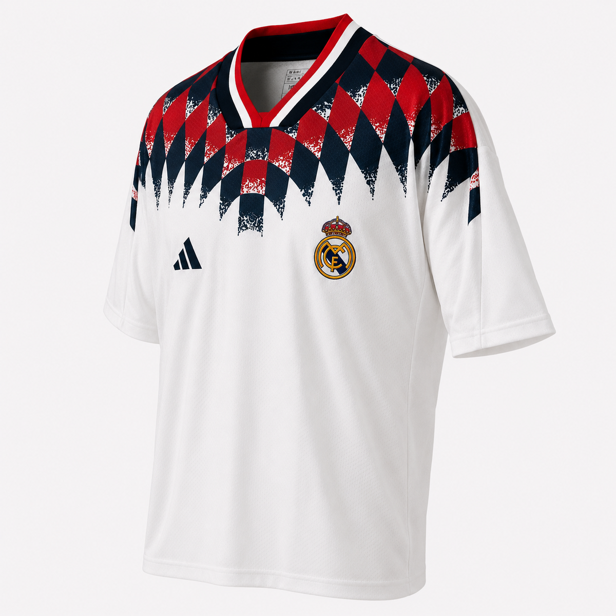 adidas Real Madrid Stadium Jersey – White/Red/Navy – Men's XL
Product details
