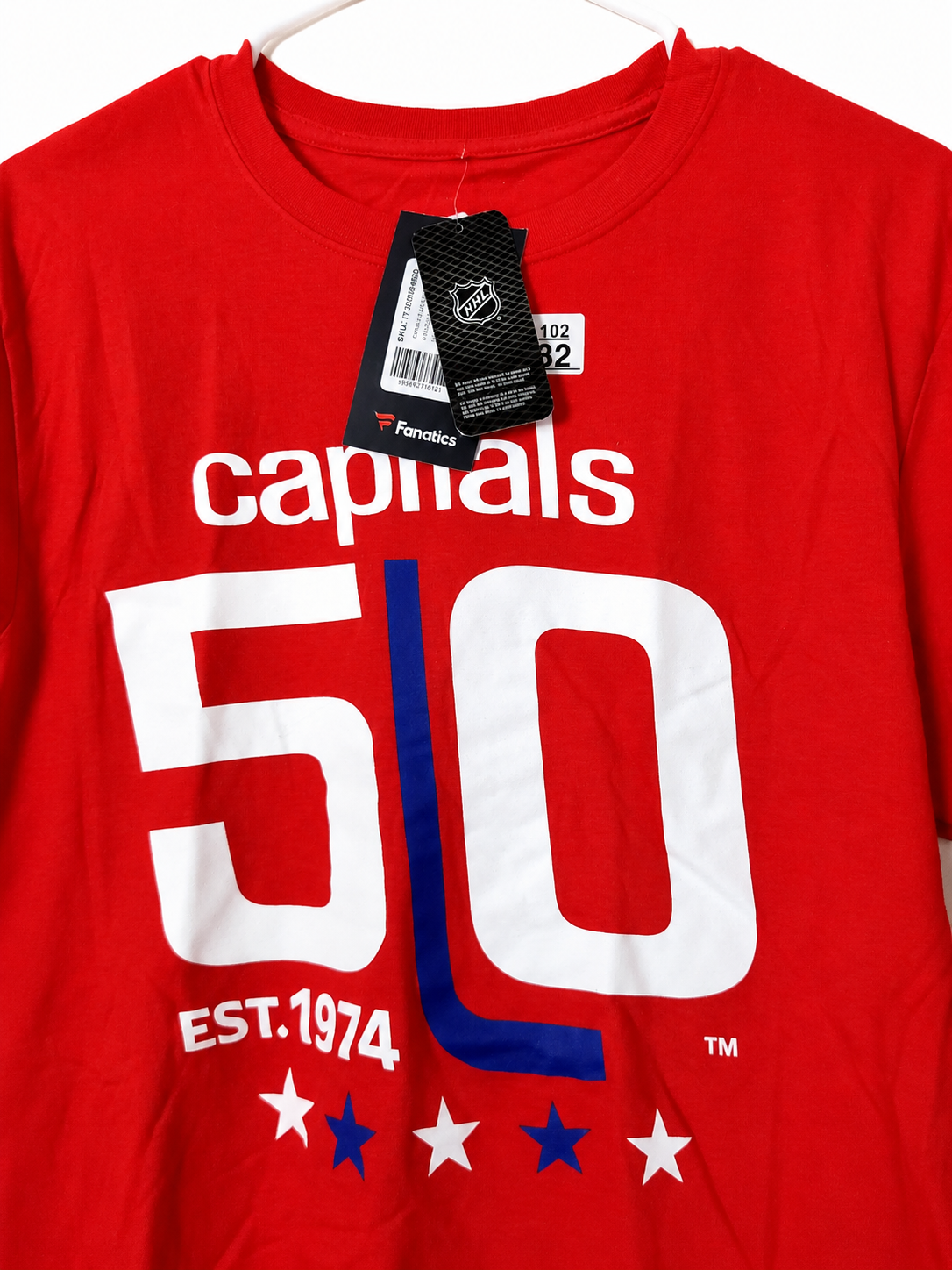 Washington Capitals 50th Anniversary Fanatics T-Shirt – Red