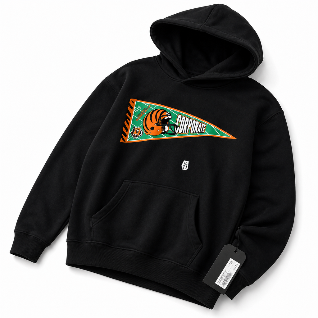 Cincinnati Bengals x Corporate x '47 Pennant Hoodie – Black
