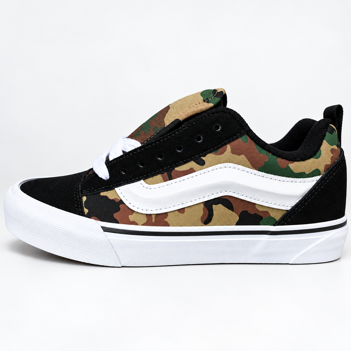 Vans Knu Skool Camo Black/Green Unisex Sneakers – Men’s 8 / Women’s 9.5