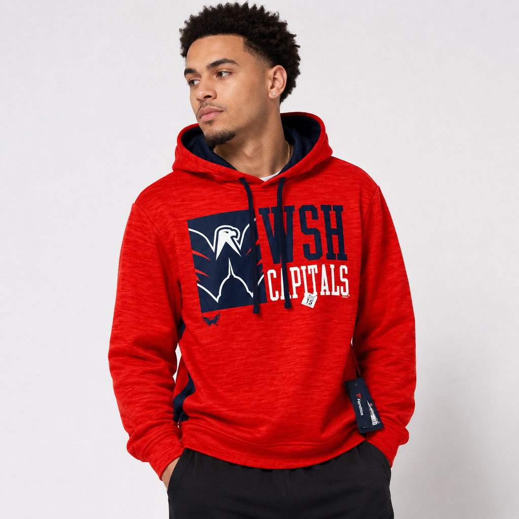 Fanatics Washington Capitals NHL Pullover Hoodie – Red/Navy