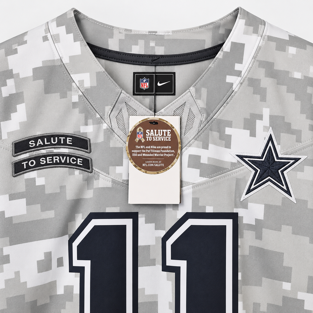 Nike Dallas Cowboys Micah Parsons #11 2024 Salute to Service Limited Jersey – Arctic Camo