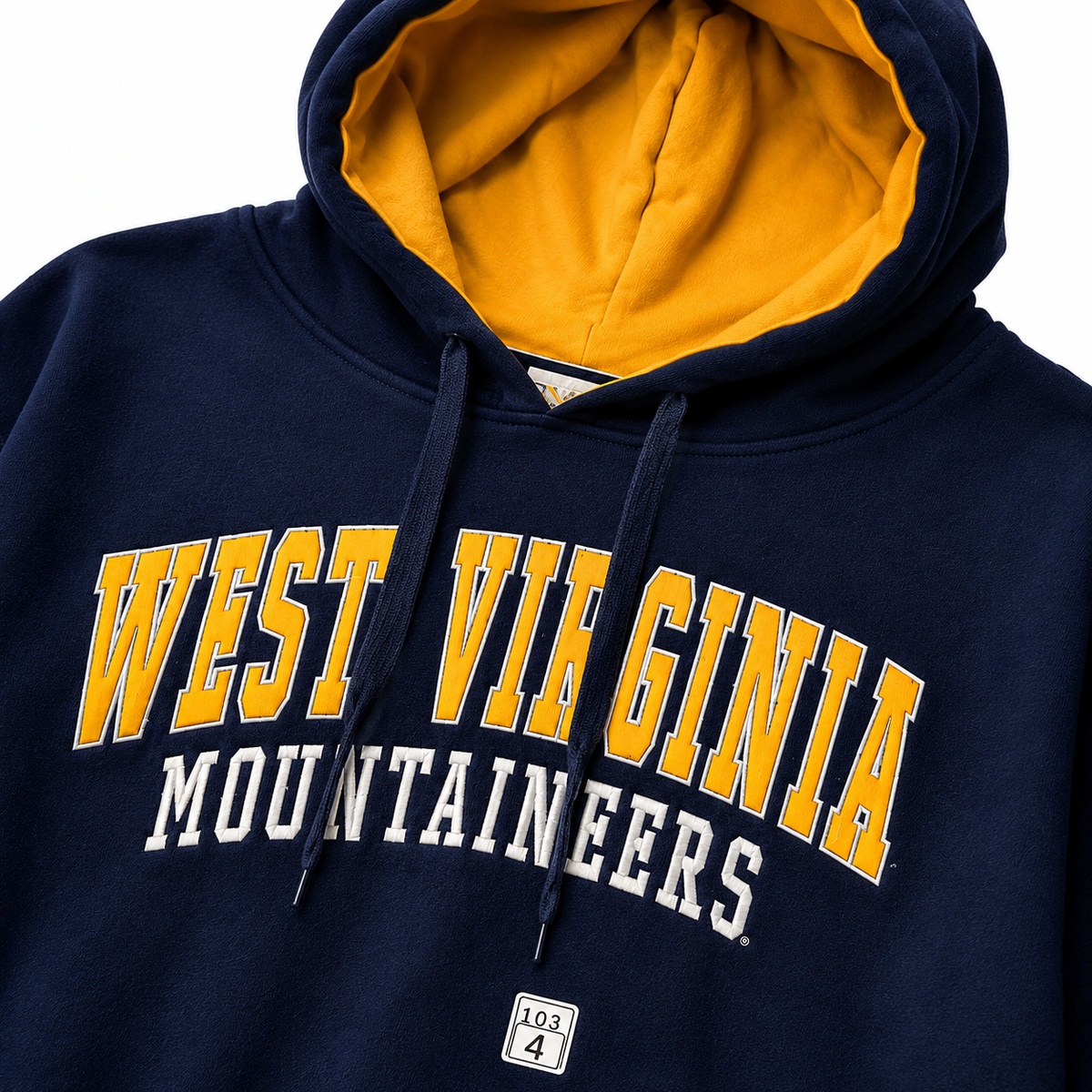 Colosseum West Virginia Mountaineers Pullover Hoodie – Navy/Gold