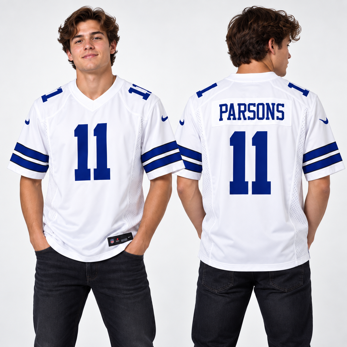 Nike Dallas Cowboys Micah Parsons #11 Youth Game Jersey – White – Size XL