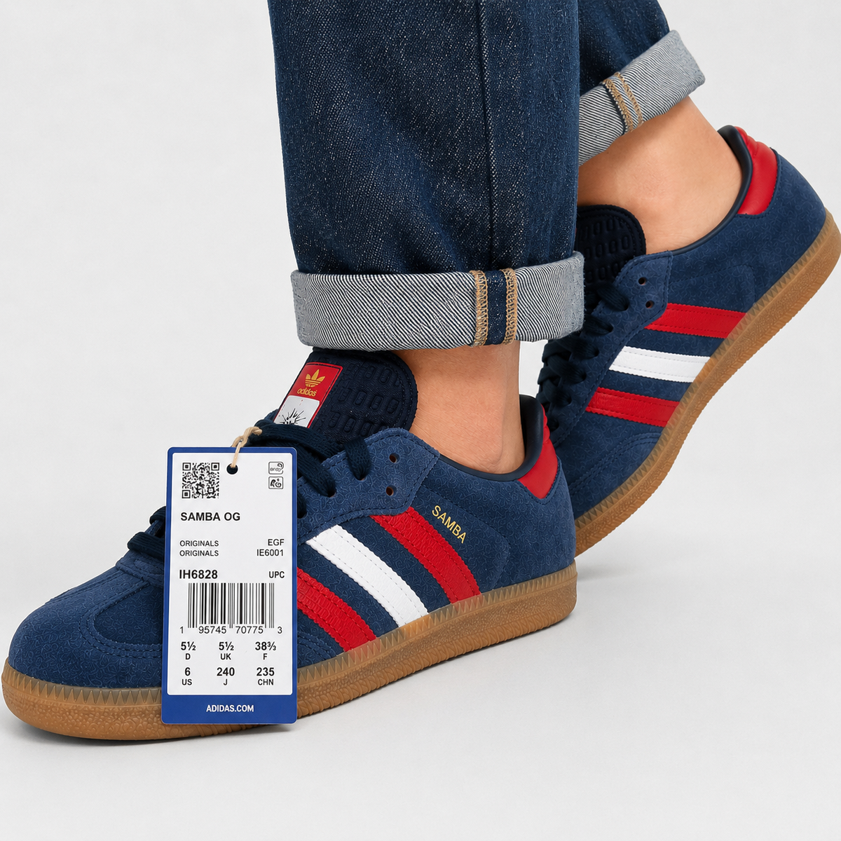 adidas Samba OG FIFA World Cup 2026 – Night Indigo/Better Scarlet/Cloud White (IH6828) Size 6