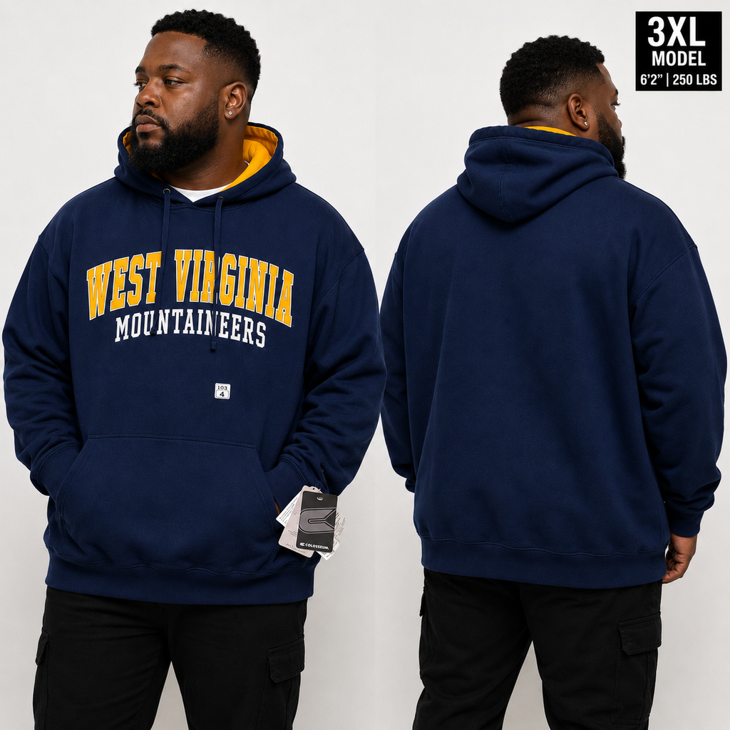 Colosseum West Virginia Mountaineers Pullover Hoodie – Navy/Gold