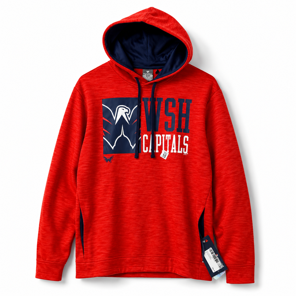 Fanatics Washington Capitals NHL Pullover Hoodie – Red/Navy
