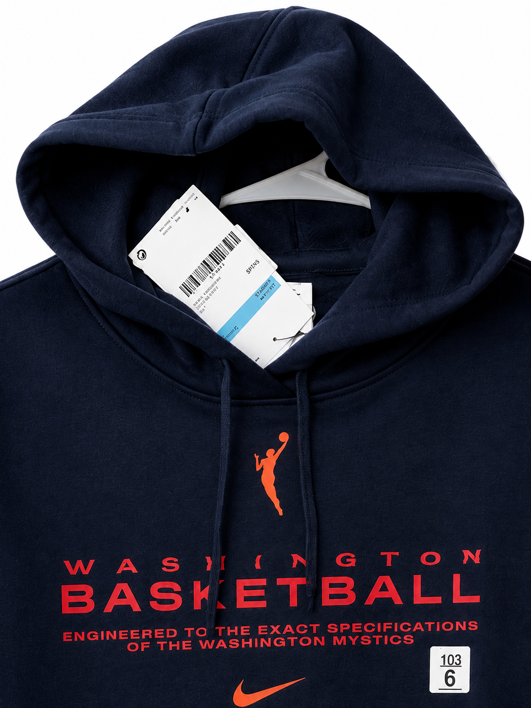 Nike Washington Mystics WNBA Washington Basketball Pullover Hoodie – Navy