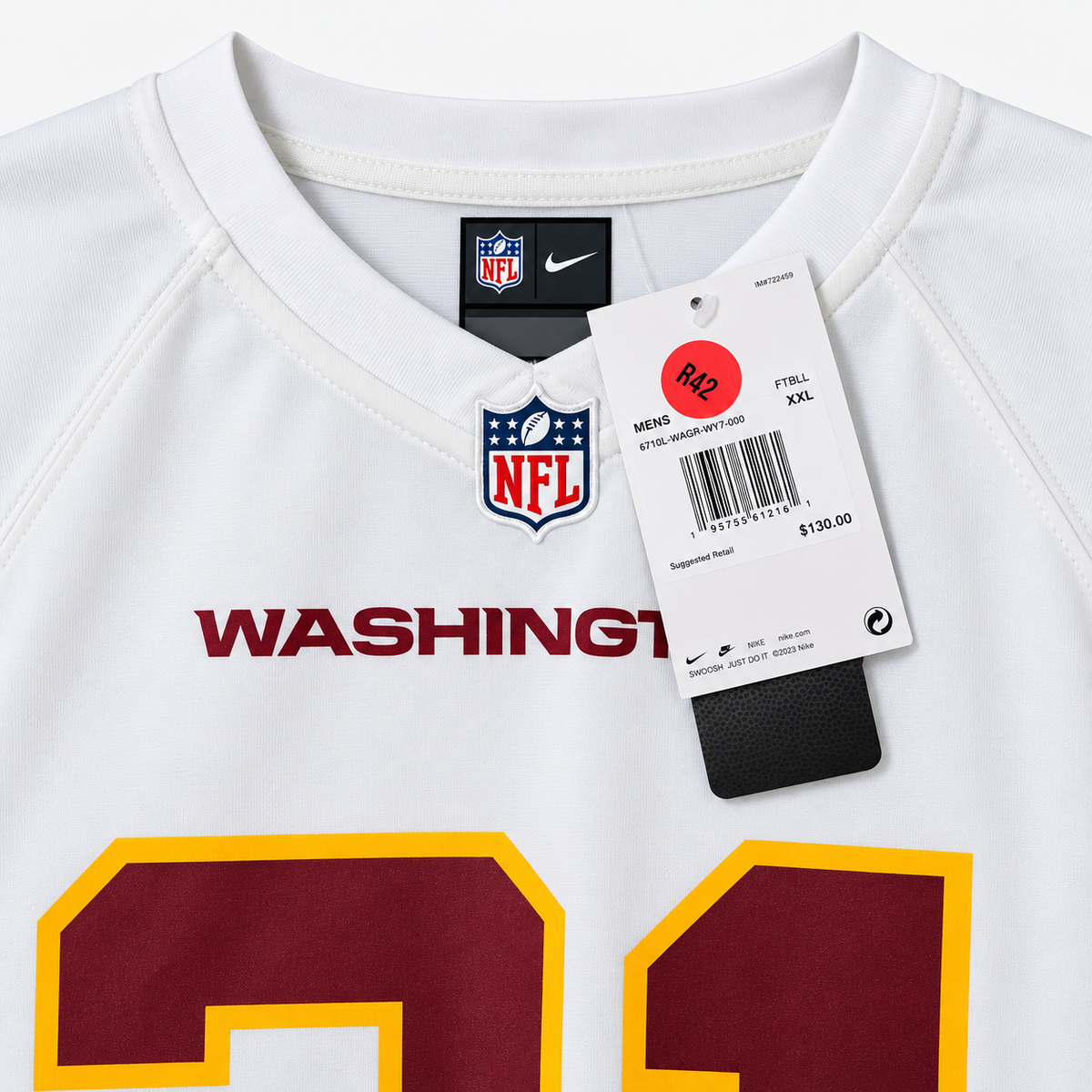 Nike Washington Sean Taylor #21 Men’s NFL Game Jersey – White – Size XXL